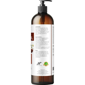 velona oil in hand demonstrating 8 fl oz size and convenient pump
