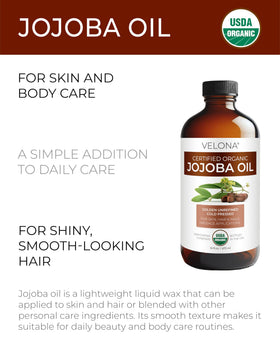 velona jojoba oil pouring close-up displaying smooth texture benefit