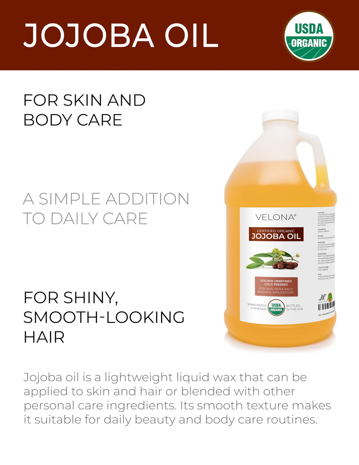 velona oil pouring from bottle, demonstrating silky cold-pressed texture benefit