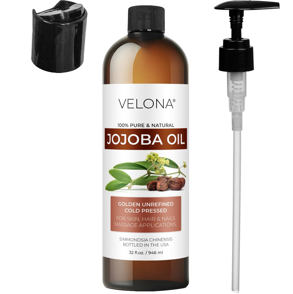 velona 32 fl oz bottle beside common household items for scale