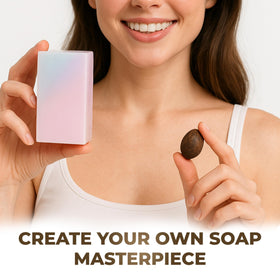 velona melting and pouring base into molds for easy customization