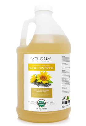 velona front packaging showing gallon jug and organic label benefits