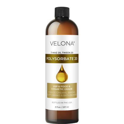 velona bottle front view showing Polysorbate 20 for clear formulation benefits