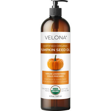 velona bottle front view showing organic label and rich color benefit elegant presentation