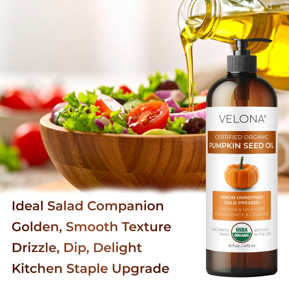 velona label detail showing USDA Organic seal and clear ingredient transparency