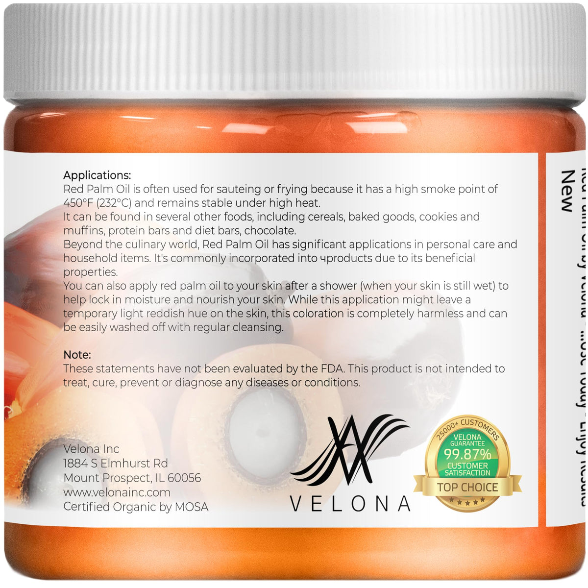 velona label detail showing USDA organic and cold-pressed callouts for trust
