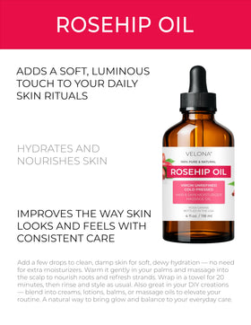 velona rosehip oil dropper dispensing a drop, precise dosing and easy blending benefit