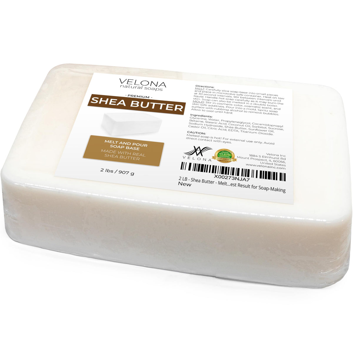 velona 2 lb block in hand showing actual size and scale convenience