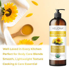 velona sunflower seeds with oil close-up shows natural source and purity