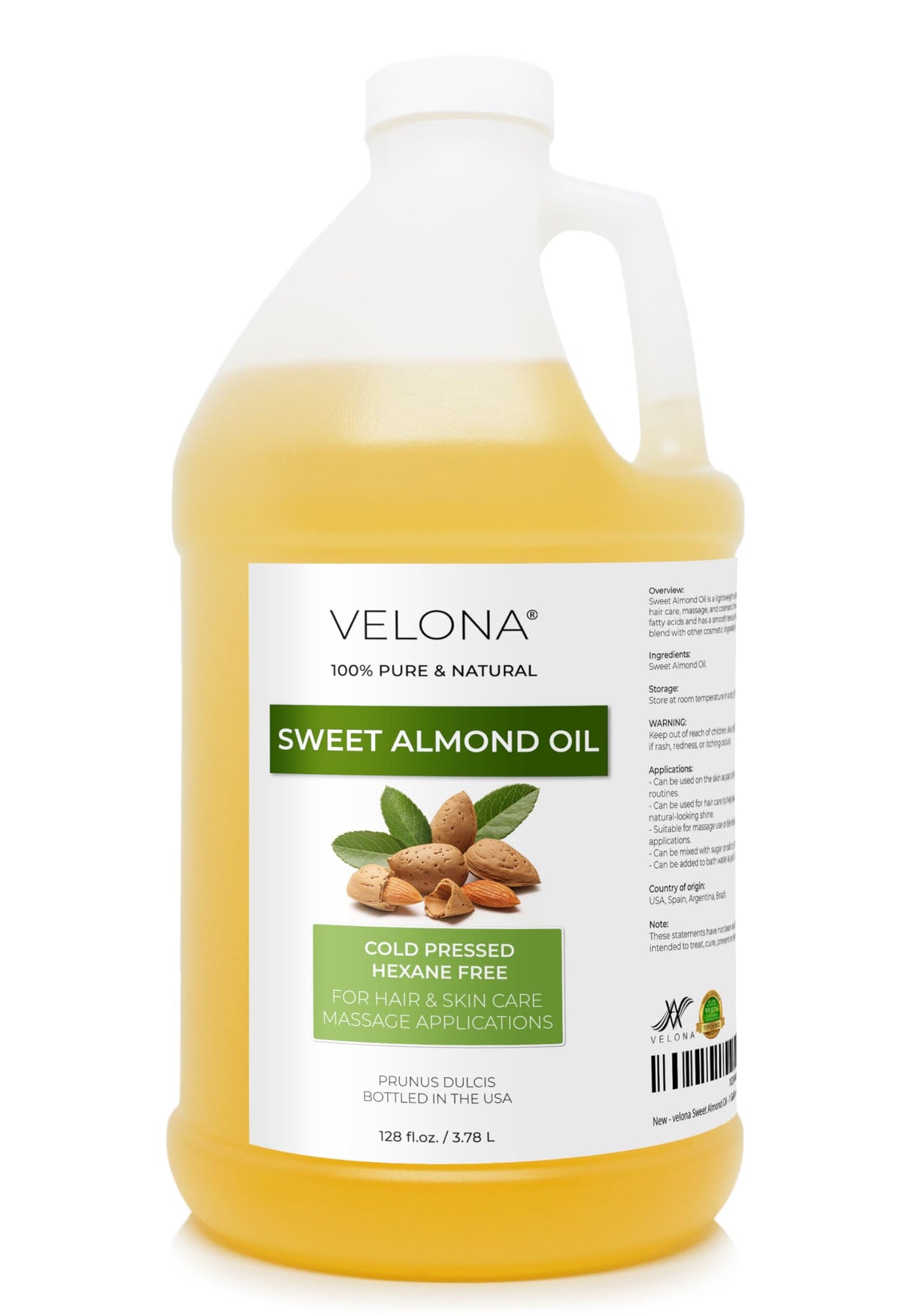 velona front bottle showing 1 gallon label and clean packaging benefit