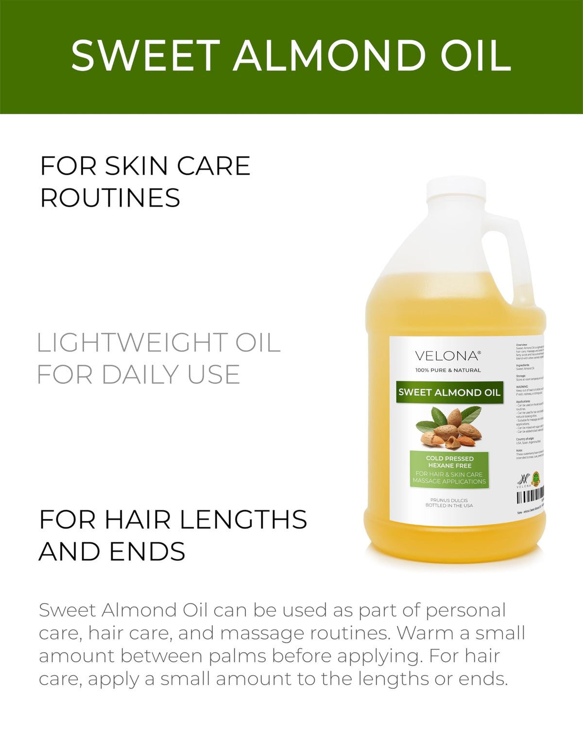 velona pour closeup of oil texture demonstrating smooth absorption benefit