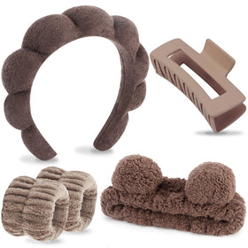 VELSCRUN front packaging showing the full 5-piece headband set for easy routines