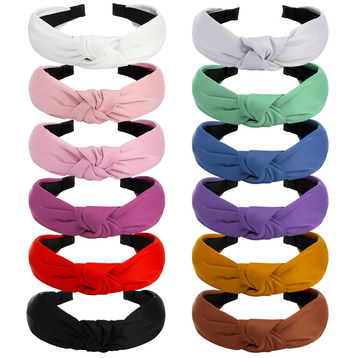 VELSCRUN front spread of twelve headbands showing variety and easy outfit matching