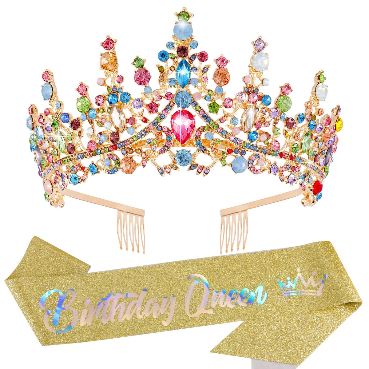 VELSCRUN front view of tiara showing full design and presentation benefit