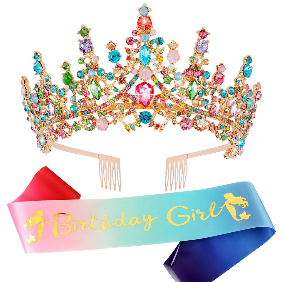 VELSCRUN front view tiara highlighting sparkle and elegant shape for photos