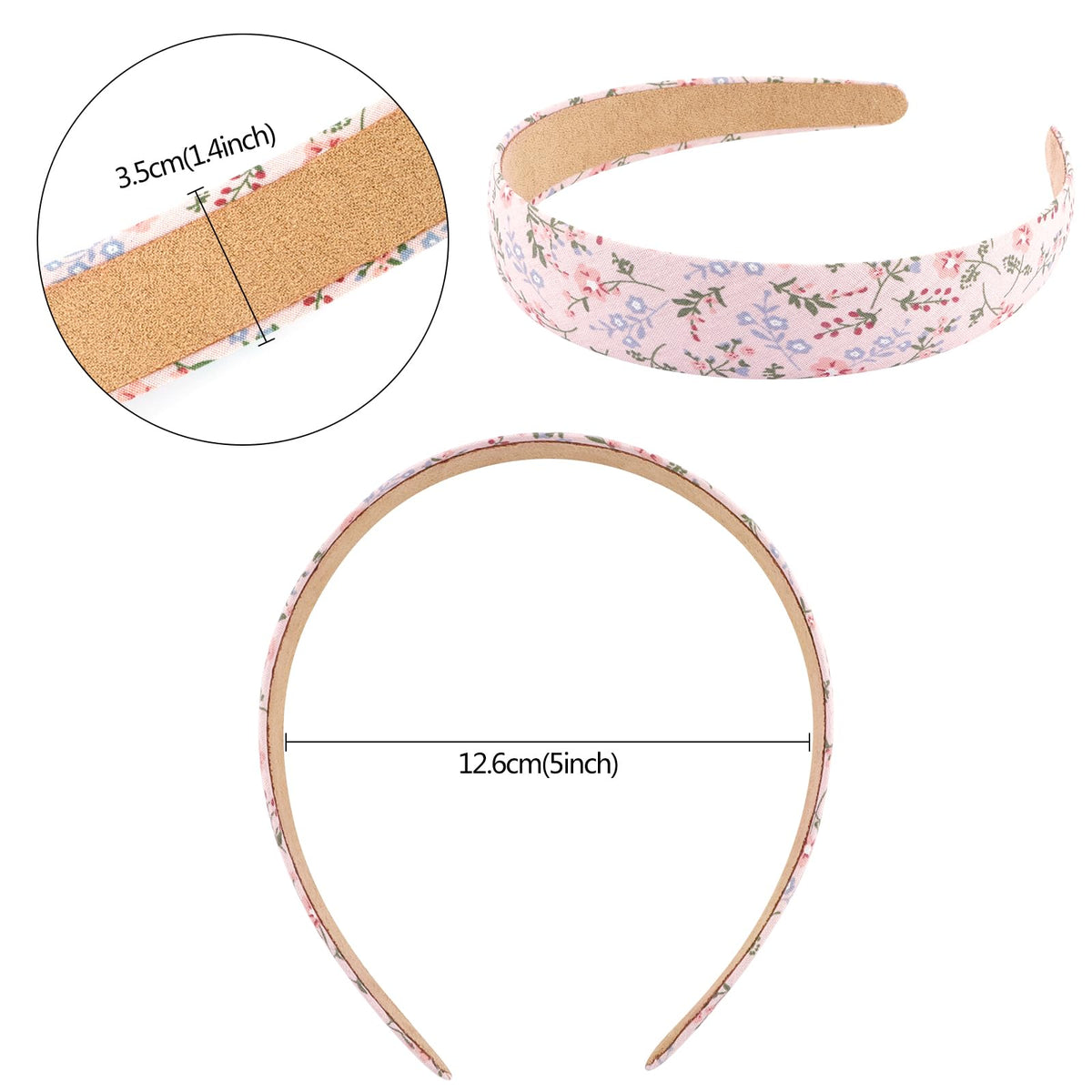 VELSCRUN product packaging and contents displaying seven distinct headband designs