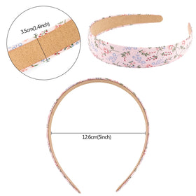 VELSCRUN product packaging and contents displaying seven distinct headband designs