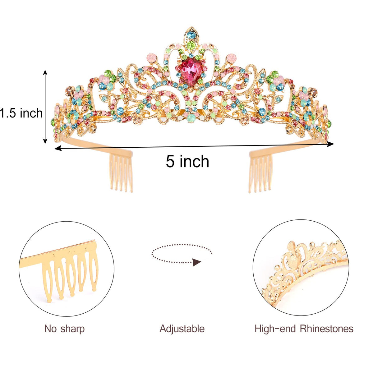 VELSCRUN tiara in hand for scale showing its lightweight comfort