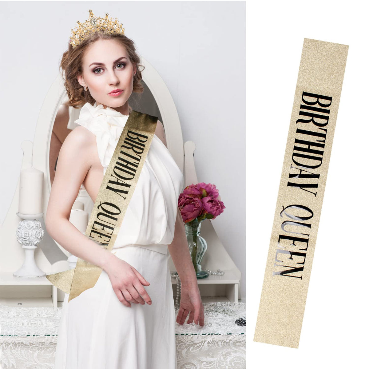 VELSCRUN side profile showing tiara comb for secure comfortable wear