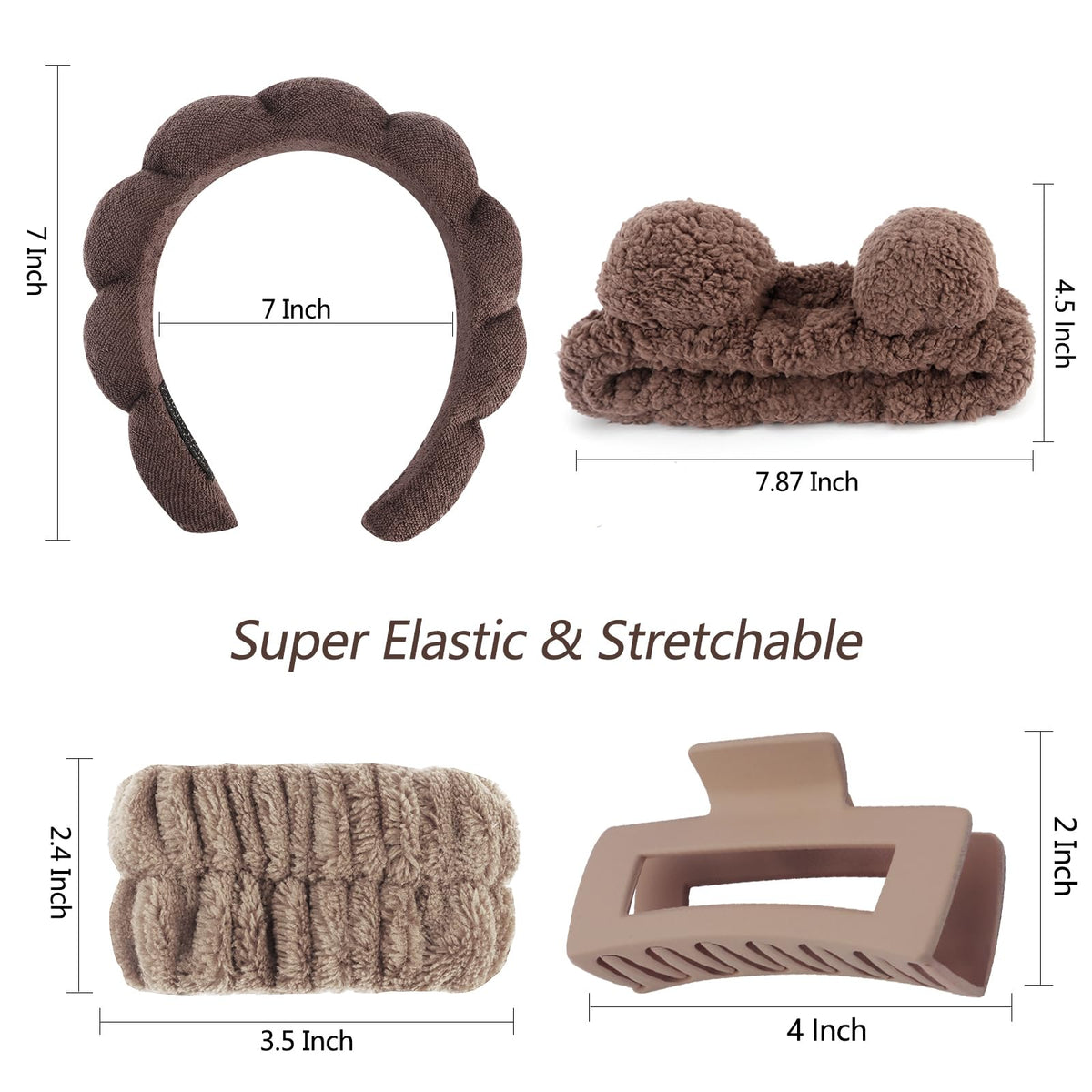 VELSCRUN headband shown in hand to illustrate size and one-size-fit advantage