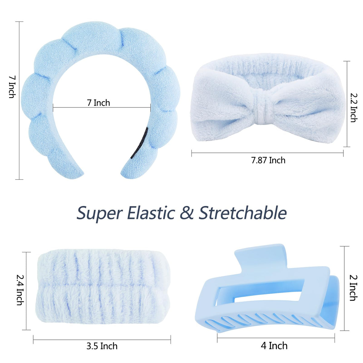VELSCRUN headband held in hand to show size and one-size-fits-most scale