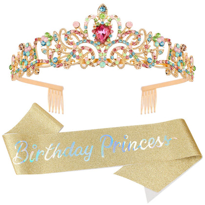 VELSCRUN tiara front view showing elegant sparkle and flattering silhouette