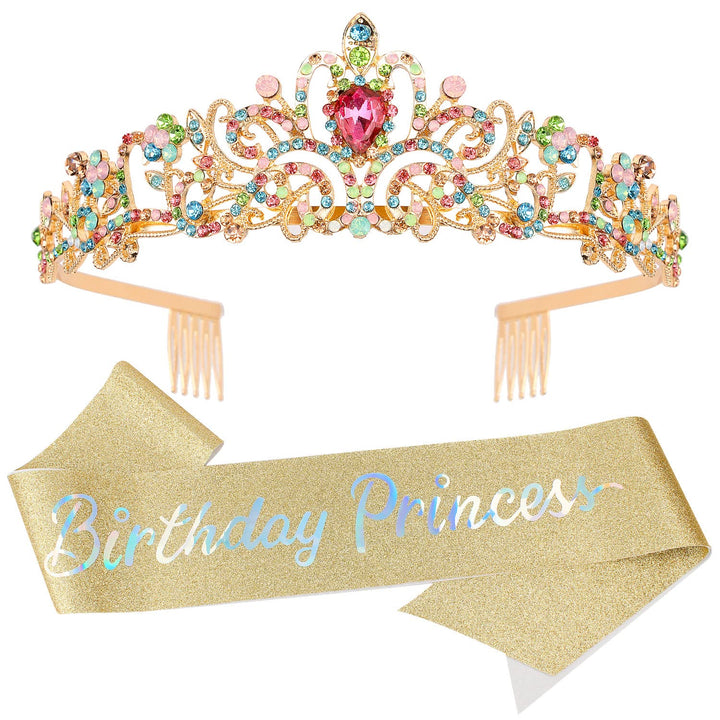 VELSCRUN tiara front view showing elegant sparkle and flattering silhouette