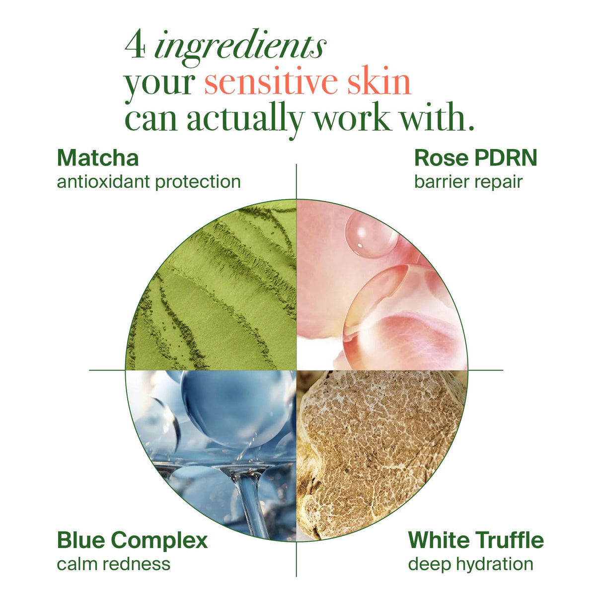 VELVENTE pad saturated with essence highlighting calming hydration benefit