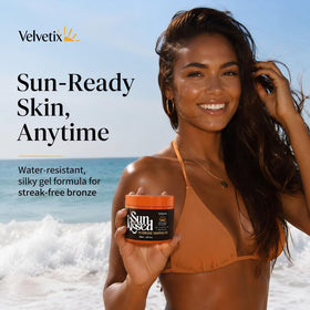 Velvetix label close-up showing ingredients like vitamins and aloe