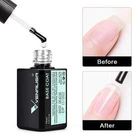 VENALISA before and after nails showing longer-lasting chip-free benefit