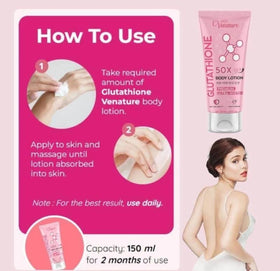 Venature applying lotion on arm demonstrating smooth hydration