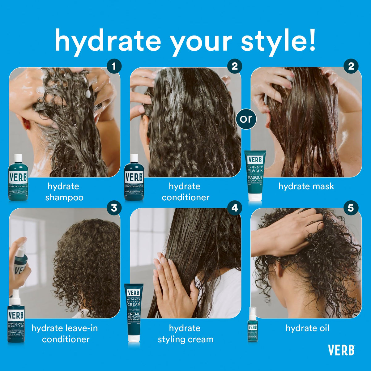 Verb conditioner creamy swirl demonstrating rich moisture and smoothing effect