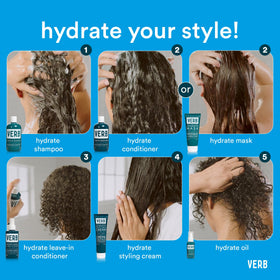 Verb conditioner creamy swirl demonstrating rich moisture and smoothing effect