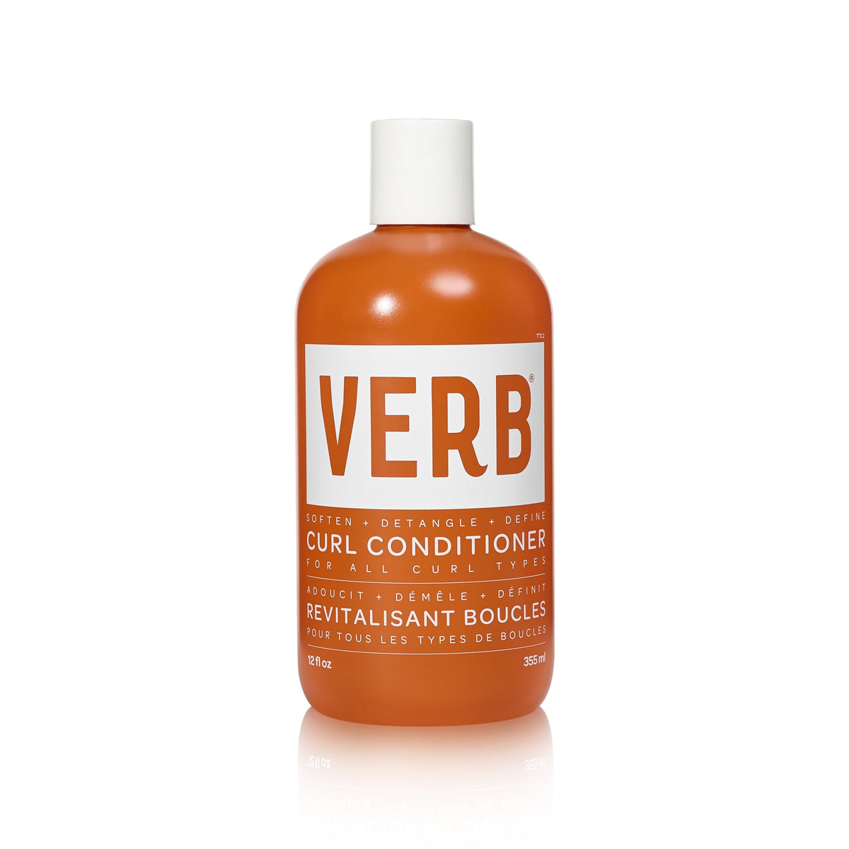 VERB curl conditioner front bottle showing label and clean design benefits detangling