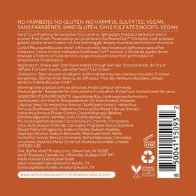 VERB label showing key ingredients and clean, vegan formulation