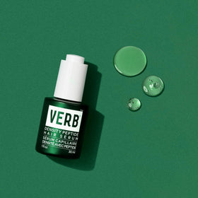 VERB Density Peptide Serum held in hand for size comparison and easy everyday use portability