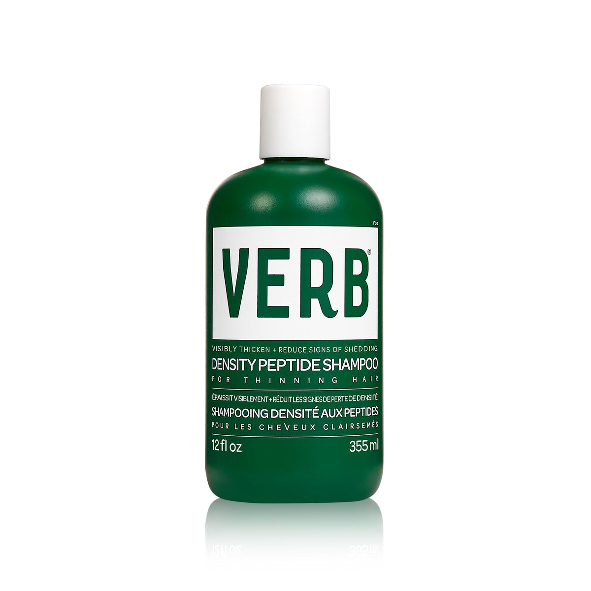 VERB bottle front packaging showing product and benefit of fuller-looking hair