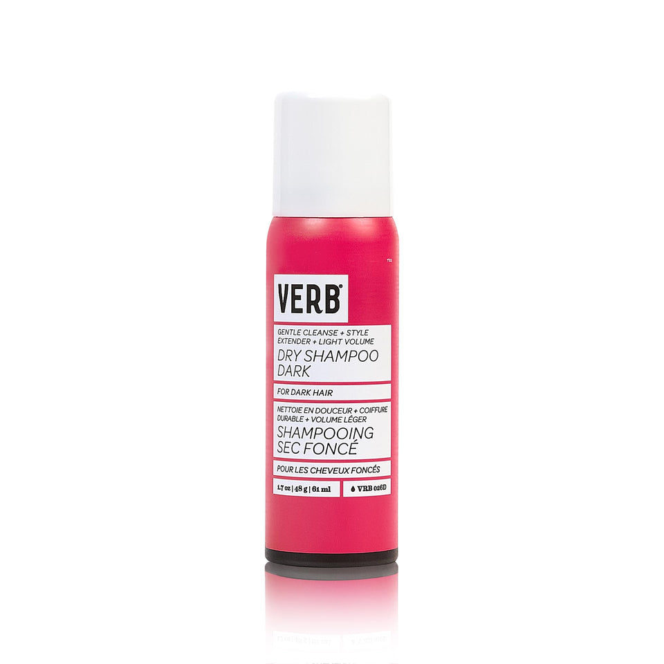 VERB front packaging showing dark dry shampoo and benefits