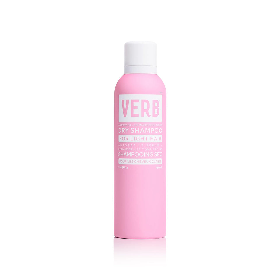 VERB dry shampoo light front packaging shows product and size, fast refresh benefit