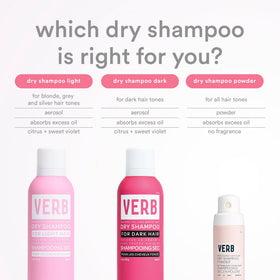 VERB texture close-up of dry shampoo powder for oil absorption