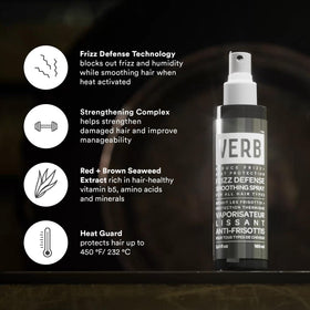 VERB before and after blowout comparison with reduced frizz