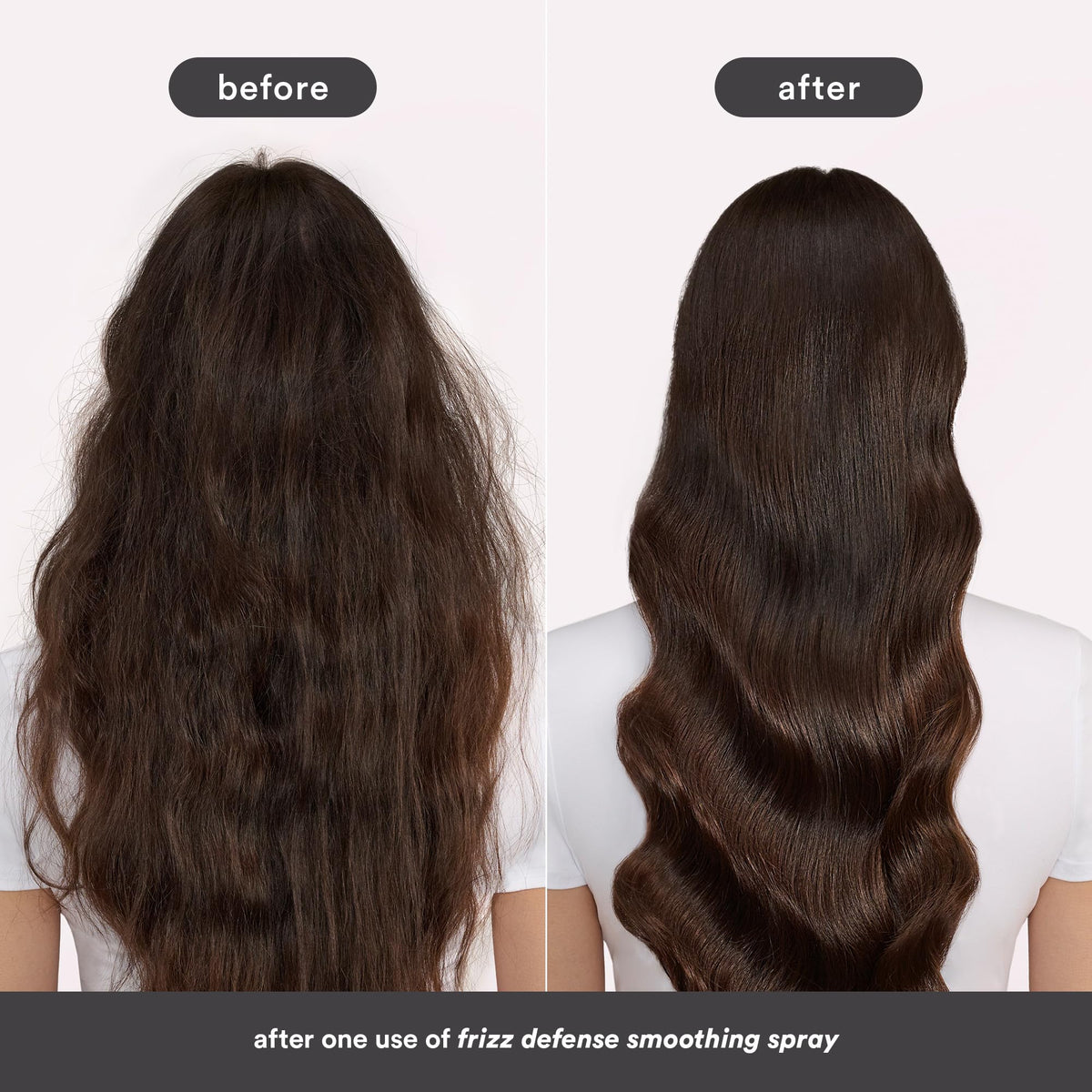 VERB mist on hair strand revealing lightweight smoothing texture
