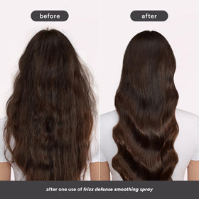 VERB mist on hair strand revealing lightweight smoothing texture