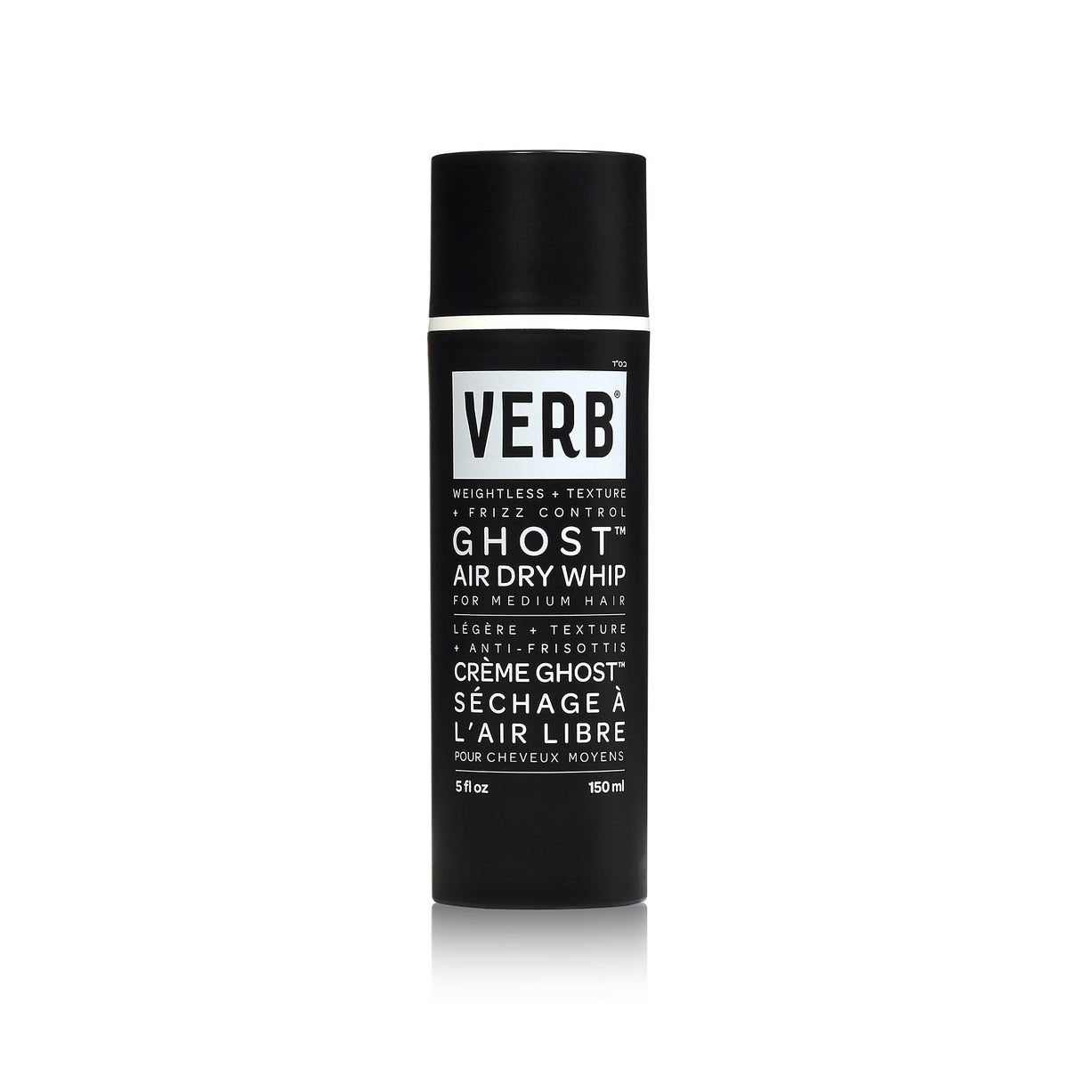 VERB Ghost Air Dry Whip front packaging showing label and 5 oz size for easy identification