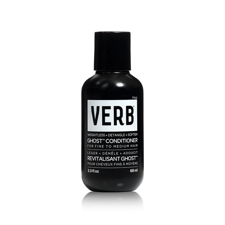 VERB Ghost Conditioner front bottle showing label and compact size for travel