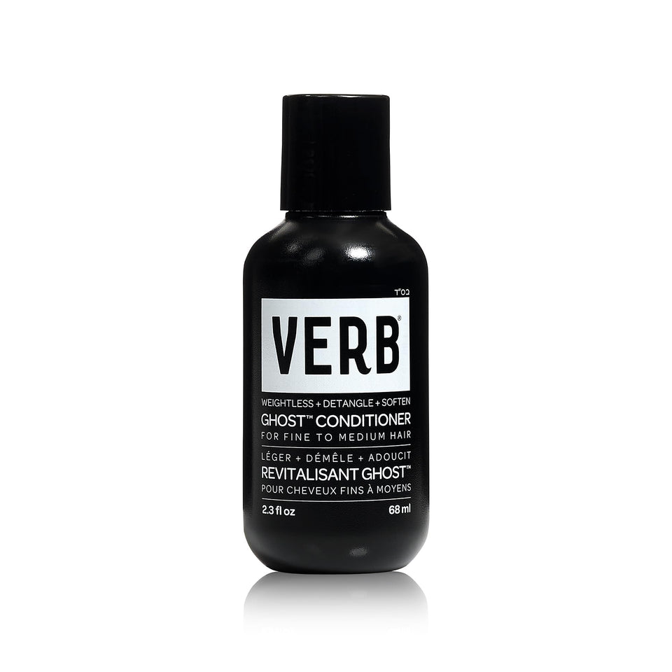 VERB Ghost Conditioner front bottle showing label and compact size for travel