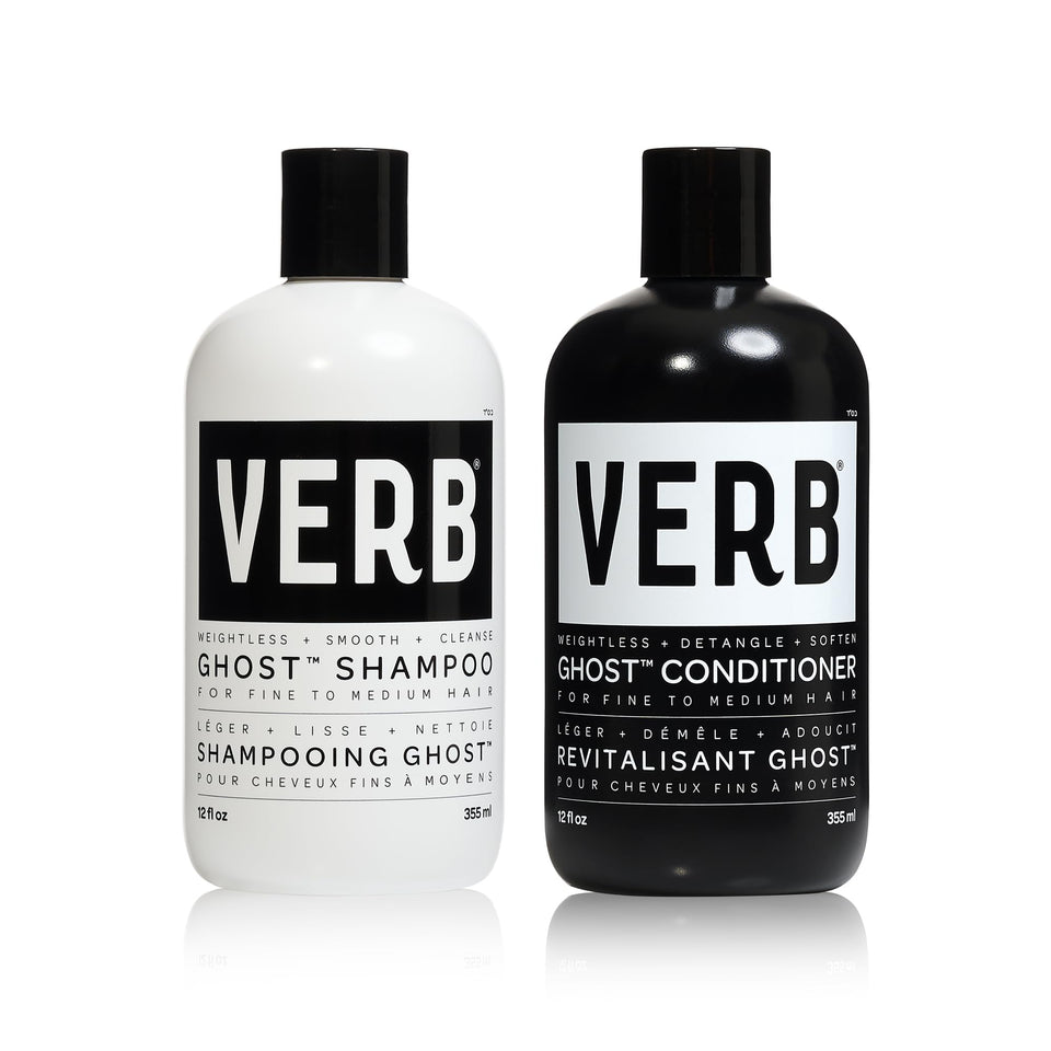 VERB front packaging showing the Ghost duo and clean minimalist design benefit: clarity