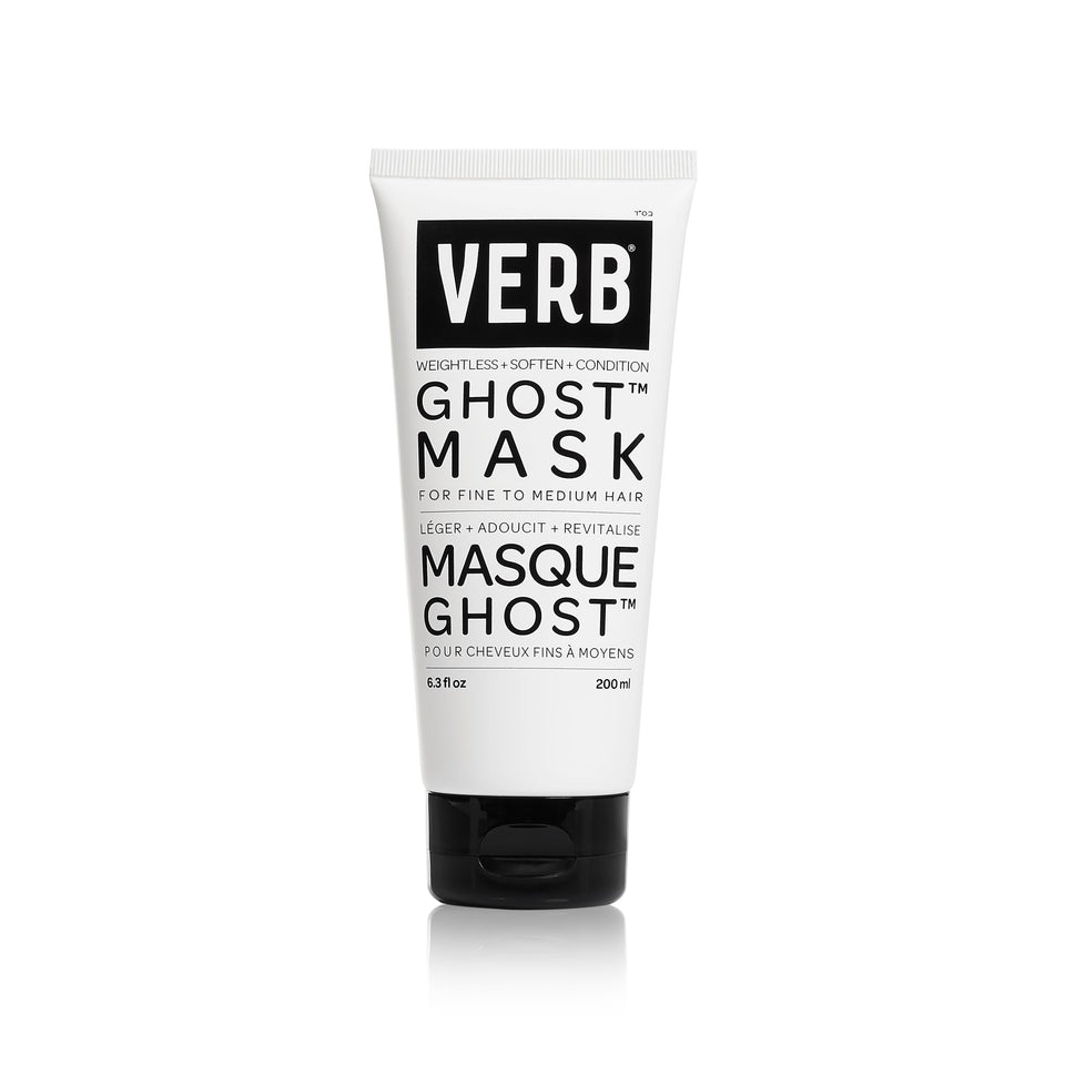 VERB Ghost jar front view showing label and lightweight treatment benefits
