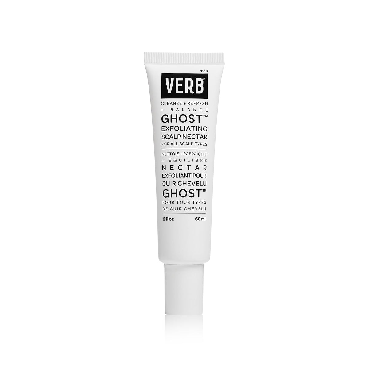 VERB Ghost front packaging showing bottle and label for clean scalp benefit
