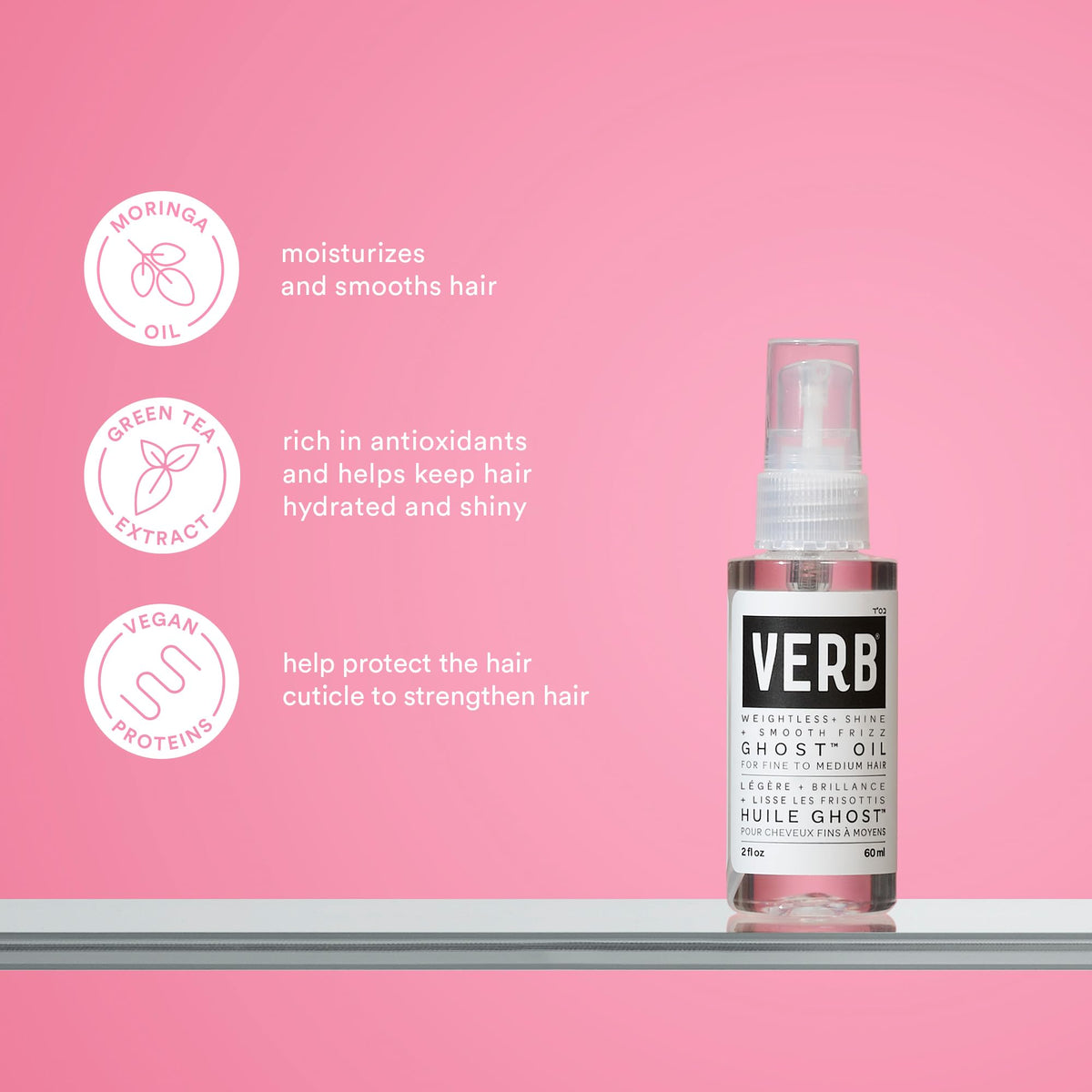 VERB size comparison next to hand to show compact travel-safe product scale